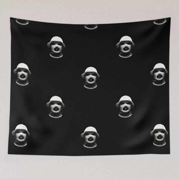 Item preview, sticker black mask hiphop designed and sold by deztees.