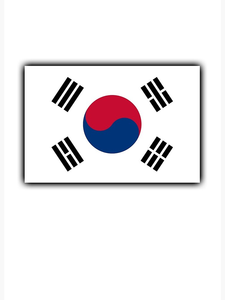 South Korean Flag Korea Korean National Flag Of South Korea Art Board Print By Tomsredbubble Redbubble