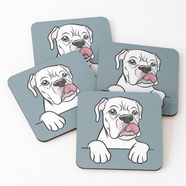 Item preview, Cute Deaf White Boxer  designed and sold by rmcbuckeye.