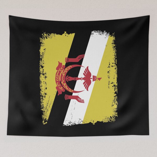 Item preview, Brunei Flag Disstressed designed and sold by rafaeltto.