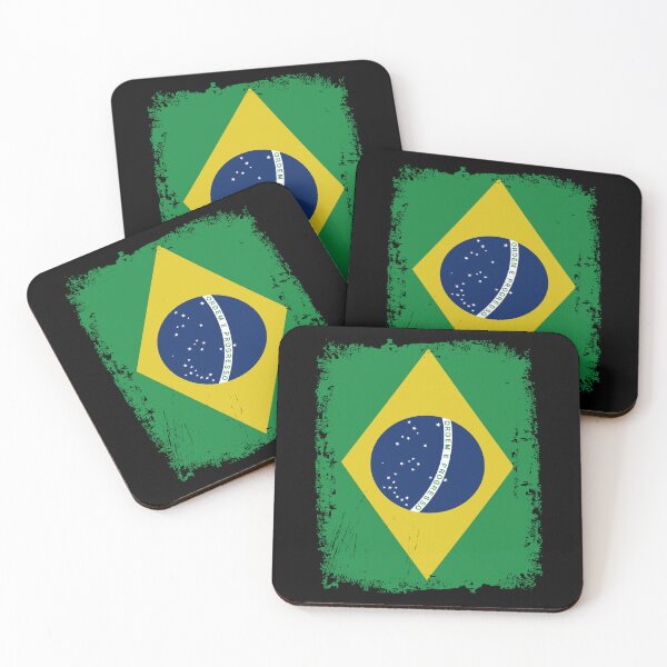 Artikelvorschau, Brazil Flag Disstressed entworfen und verkauft von rafaeltto.