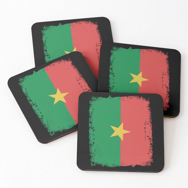 Item preview, Burkina Faso Flag Disstressed designed and sold by rafaeltto.