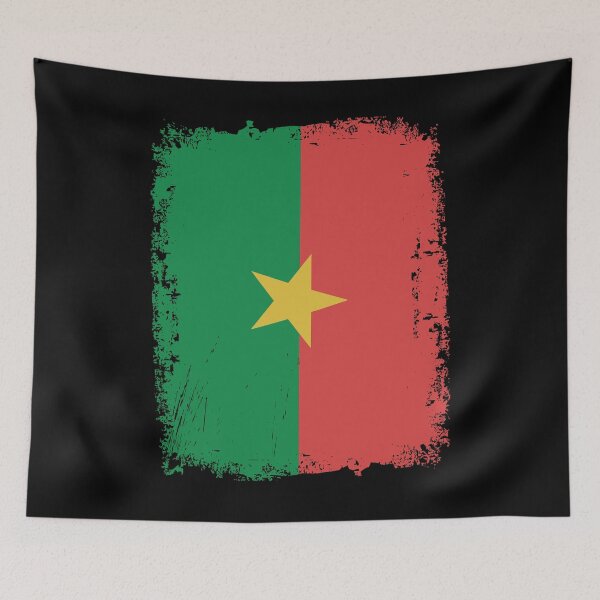 Item preview, Burkina Faso Flag Disstressed designed and sold by rafaeltto.