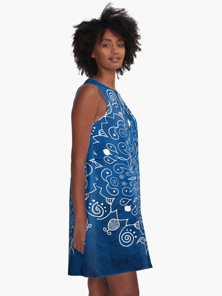 Alternate view of Mandala Blue A-Line Dress