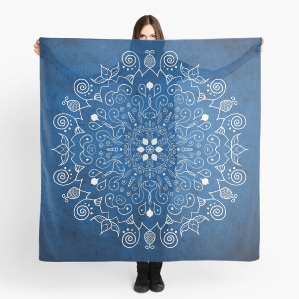 Mandala Blue Scarf