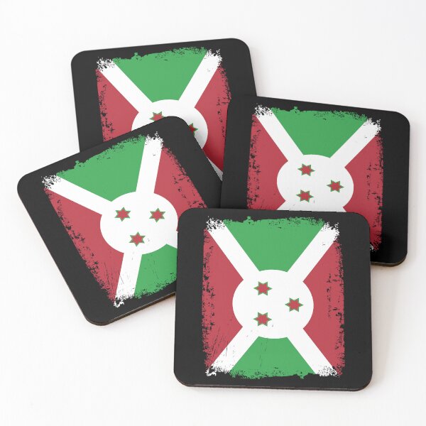 Item preview, Burundi Flag Disstressed designed and sold by rafaeltto.