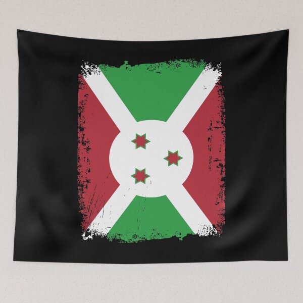 Item preview, Burundi Flag Disstressed designed and sold by rafaeltto.