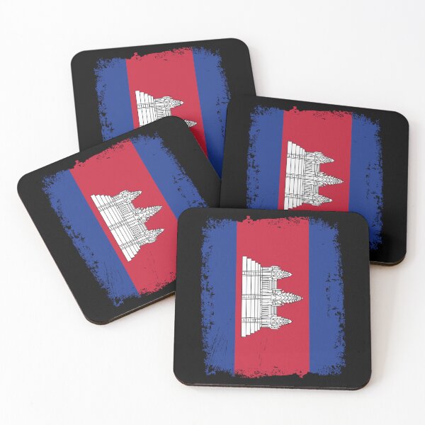 Item preview, Cambodia Flag Disstressed designed and sold by rafaeltto.