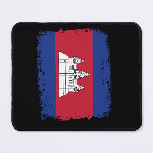 Item preview, Cambodia Flag Disstressed designed and sold by rafaeltto.