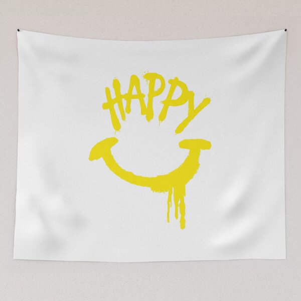 Item preview, Drippy Happy smiley face Graffiti Art yellow designed and sold by Lizmorse.
