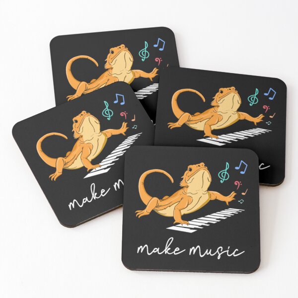 Item preview, Bearded Dragon Music Piano Player Musician designed and sold by myeverydayparty.