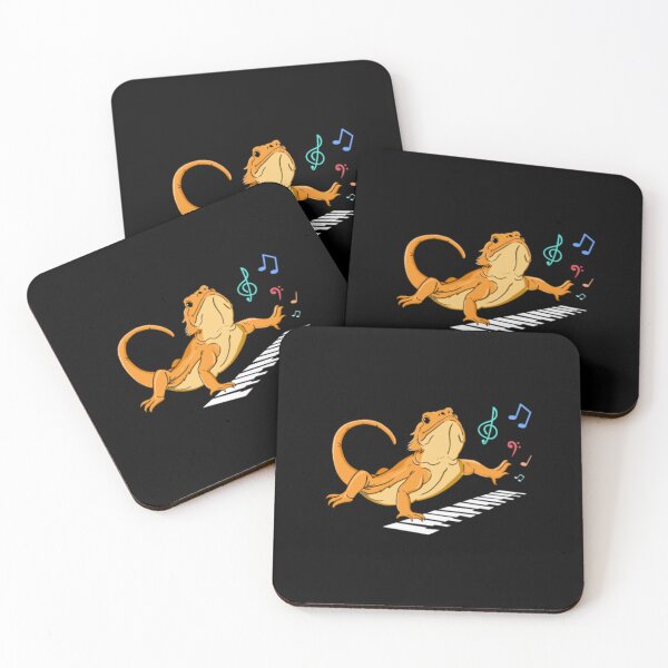 Item preview, Bearded Dragon Music Piano Player Musician designed and sold by myeverydayparty.