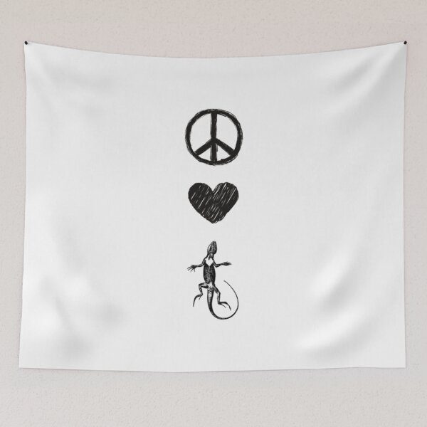 Item preview, bearded dragon peace love reptiles designed and sold by myeverydayparty.
