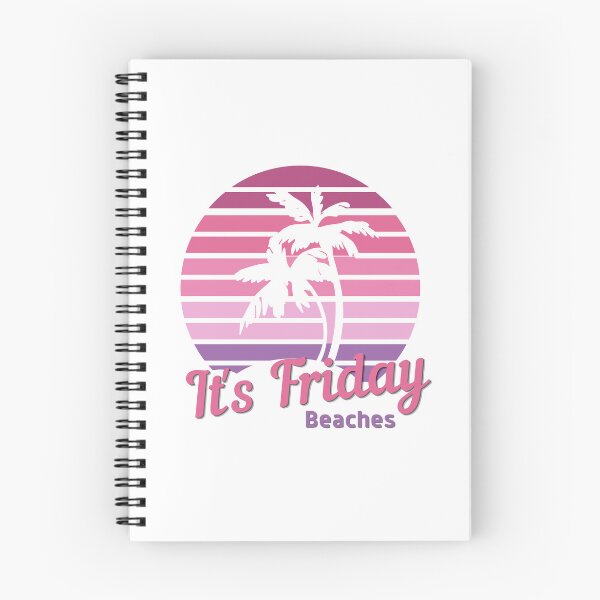 Item preview, It's Friday Beaches- Vintage Tropical Sunset, Beach Love The Summer Vibes, Summer Vacation designed and sold by Sun Sand & Sea Art.