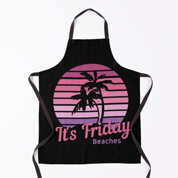 Item preview, It's Friday Beaches- Vintage Tropical Sunset, Beach Love The Summer Vibes, Summer Vacation designed and sold by Sun Sand & Sea Art.
