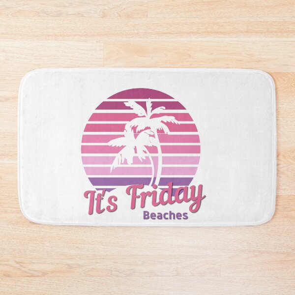 Item preview, It's Friday Beaches- Vintage Tropical Sunset, Beach Love The Summer Vibes, Summer Vacation designed and sold by Sun Sand & Sea Art.