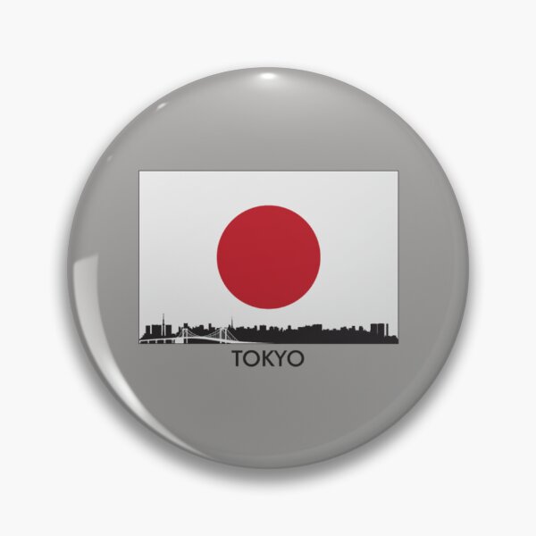 Artikelvorschau, Tokio, Japan Skyline, japanische Flagge entworfen und verkauft von AdeleraYonare.