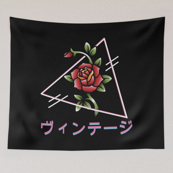 Item preview, Vaporwave Rose Vintage Aesthetic Japanese Style designed and sold by AdeleraYonare.