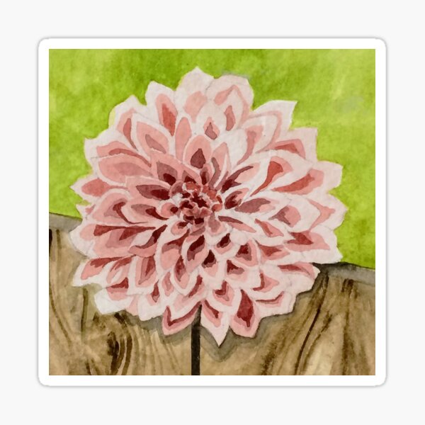Item preview, Dahlia on a Fence designed and sold by joyful-musings.