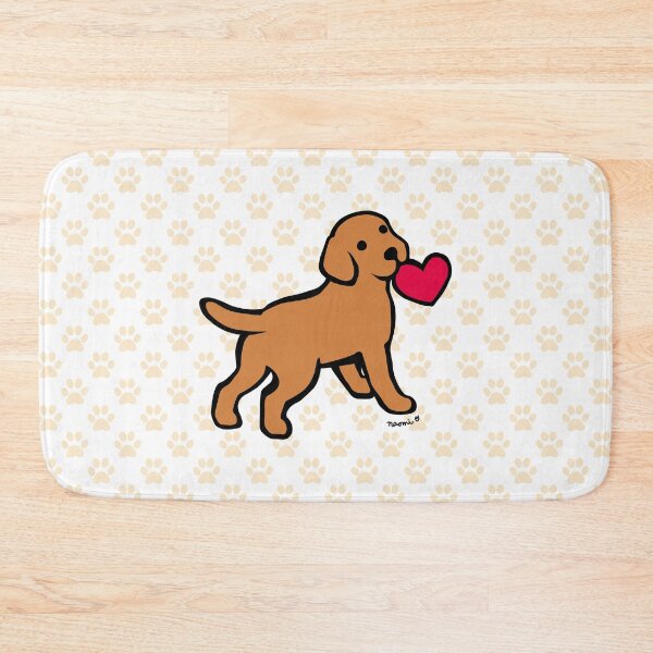 Item preview, Fox Red Labrador Puppy with a Little Heart designed and sold by HappyLabradors.