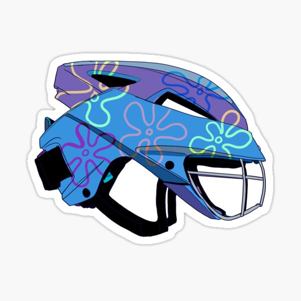 "spongebob lax helmet" Sticker for Sale by hannahfsmith1 Redbubble