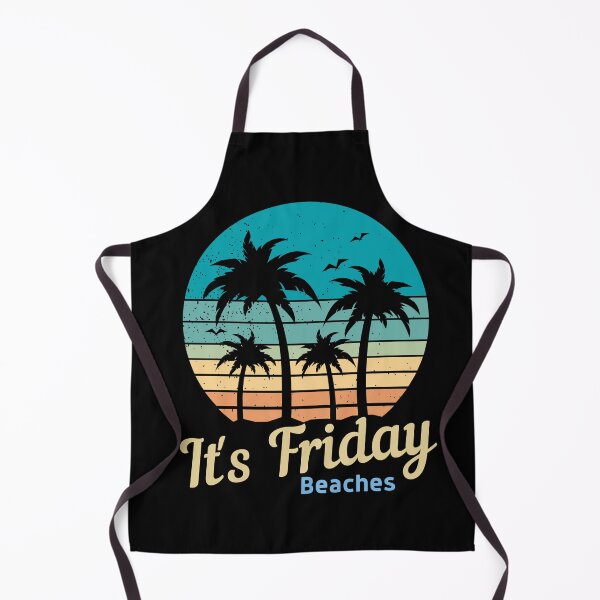Item preview, It's Friday Beaches- Vintage Tropical Sunset, Beach Love The Summer Vibes, Summer Vacation designed and sold by Sun Sand & Sea Art.