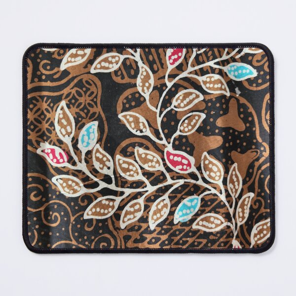 Item preview, Indonesia handmade hand drawn Batik brown leaf plants Pamekasan Madura designed and sold by Morcawork.