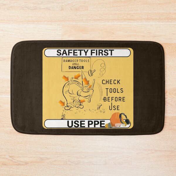 Item preview, Safety on the WorkSite Safety First, Use PPE (personal protective equipment) funny design for a work shirt designed and sold by tranquilbeach.