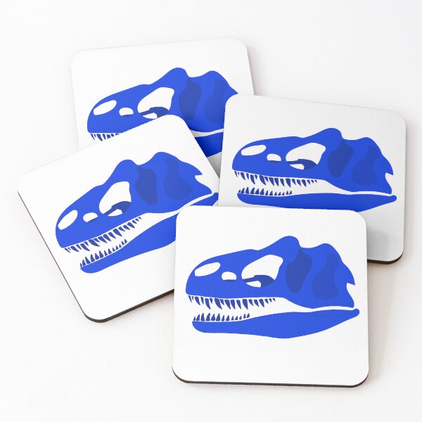 Item preview, Blue Allosaurus Skull, Dinosaur Fossil designed and sold by prehistoricco.
