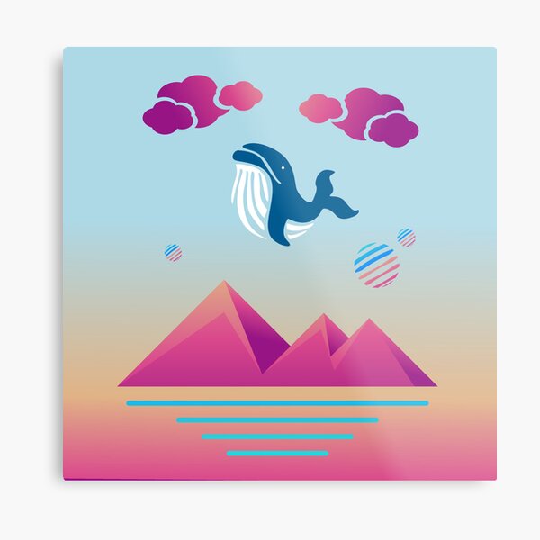 Vaporwhale Metal Print