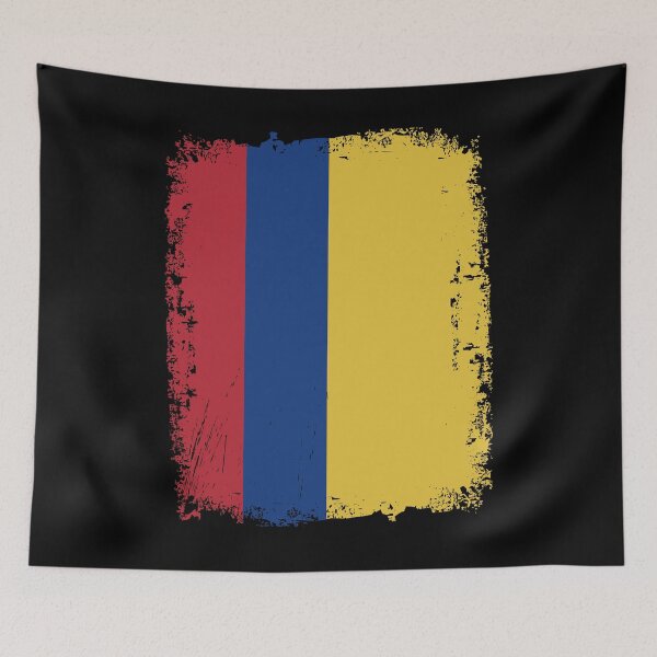 Aperçu de l'œuvre Colombia Flag Disstressed créée et vendue par rafaeltto.