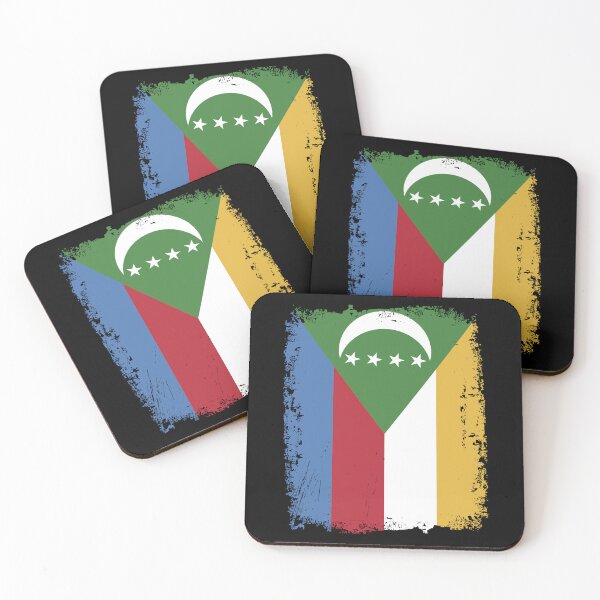 Item preview, Comoros Flag Disstressed designed and sold by rafaeltto.