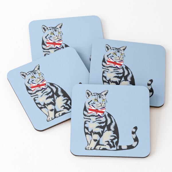 Item preview, Larry the Cat with bow tie - Pastel Blue designed and sold by INSOMNIAC101.