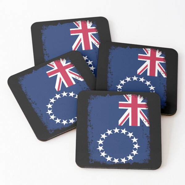Artikelvorschau, Cook Islands Flag Disstressed entworfen und verkauft von rafaeltto.