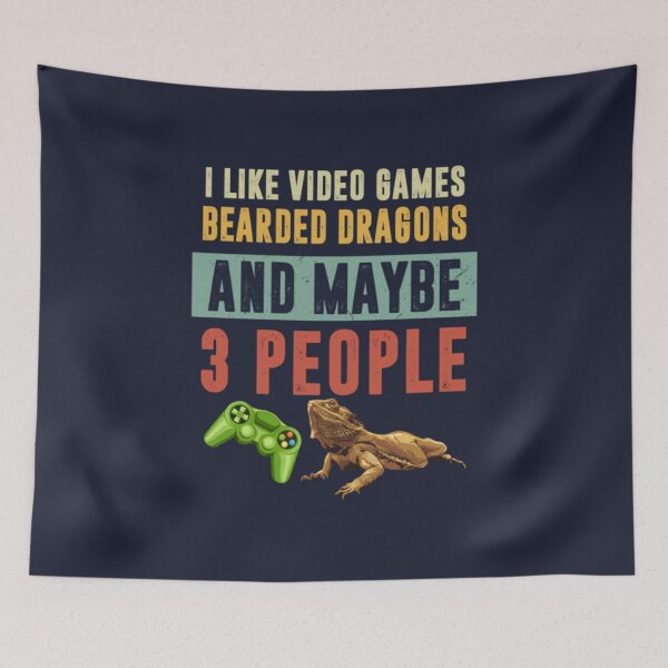 Aperçu de l'œuvre Chemise Dragon Barbu J'aime Les Jeux Vidéo Barbu créée et vendue par TheGiftyRoom.