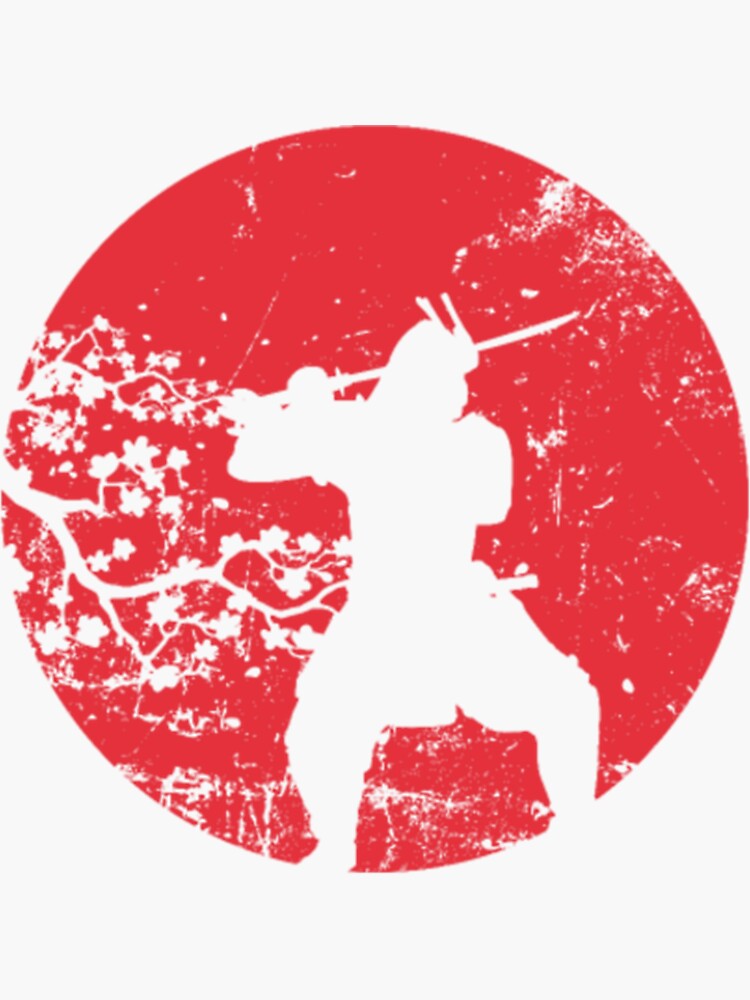 "Japan Flag Samurai Sword Warrior" Sticker for Sale by LecuriManity