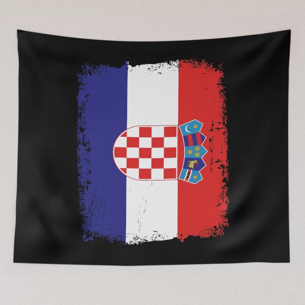Aperçu de l'œuvre Croatia Flag Disstressed créée et vendue par rafaeltto.