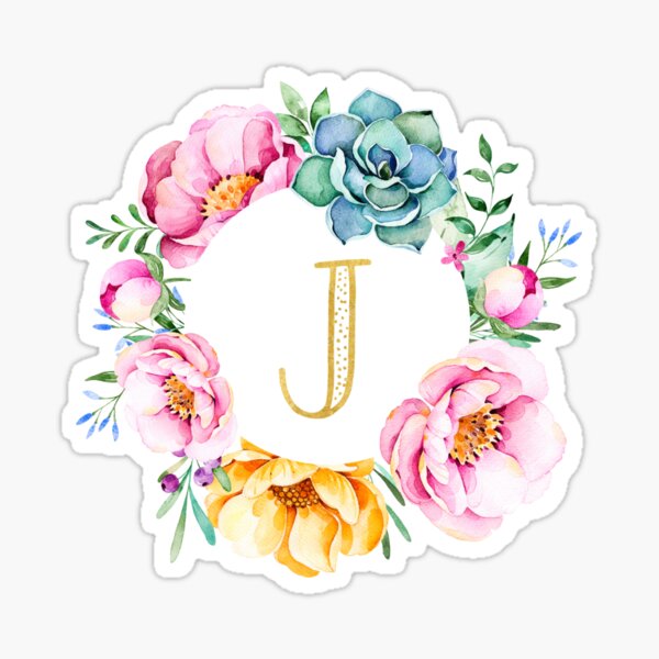 Floral Monogram Stickers for Sale | Redbubble