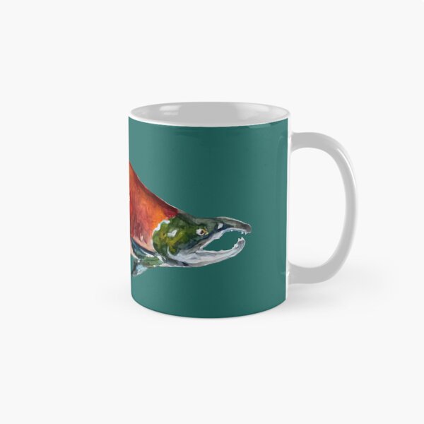 Item preview, Sockeye Salmon Watercolor designed and sold by CurlyClaraBelle.