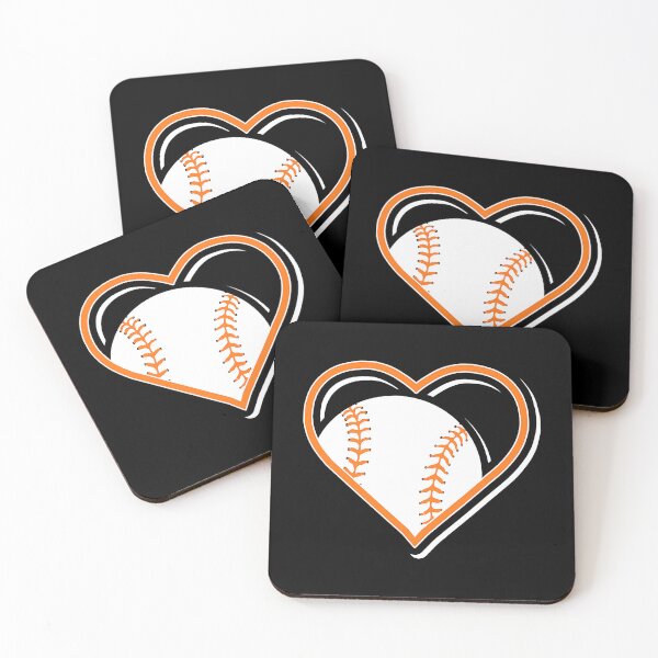 Item preview, Orange Baseball Heart Baseball In Heart designed and sold by MichelSorour.