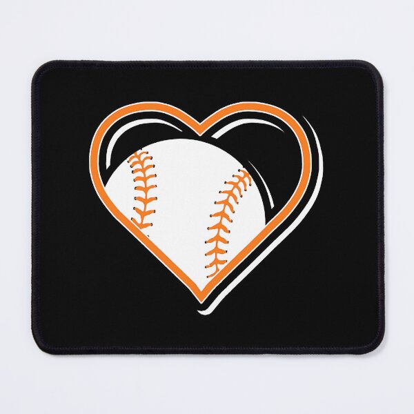 Item preview, Orange Baseball Heart Baseball In Heart designed and sold by MichelSorour.