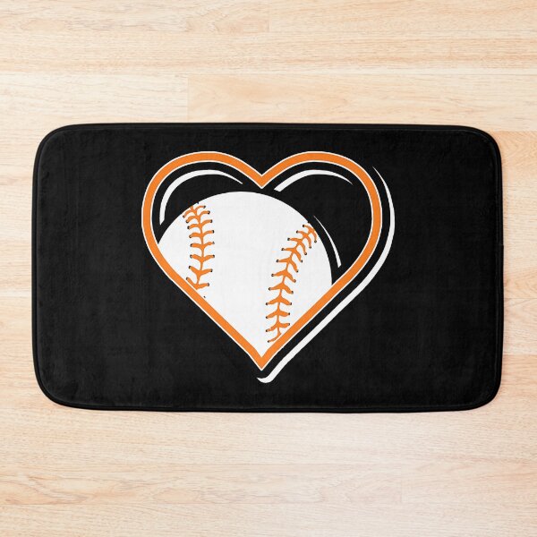Item preview, Orange Baseball Heart Baseball In Heart designed and sold by MichelSorour.