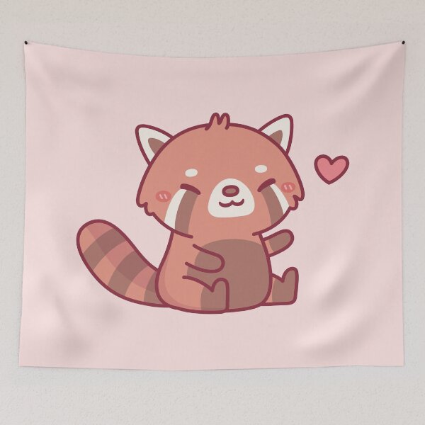 Item preview, Cute Happy Red Panda Doodle designed and sold by rustydoodle.