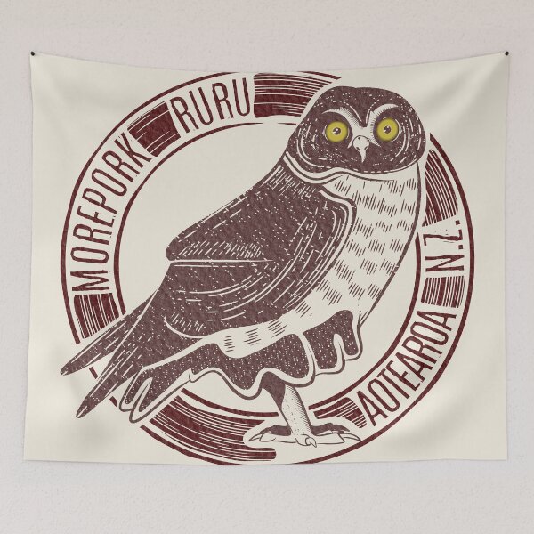 Item preview, Morepork RURU NZ bird designed and sold by piedaydesigns.