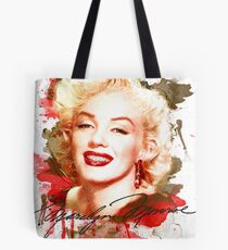 Marilyn Monroe watercolor signature Tote Bag