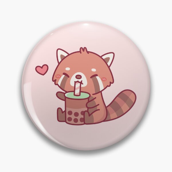 Item preview, Cute Red Panda Loves Drinking Bubble Tea designed and sold by rustydoodle.