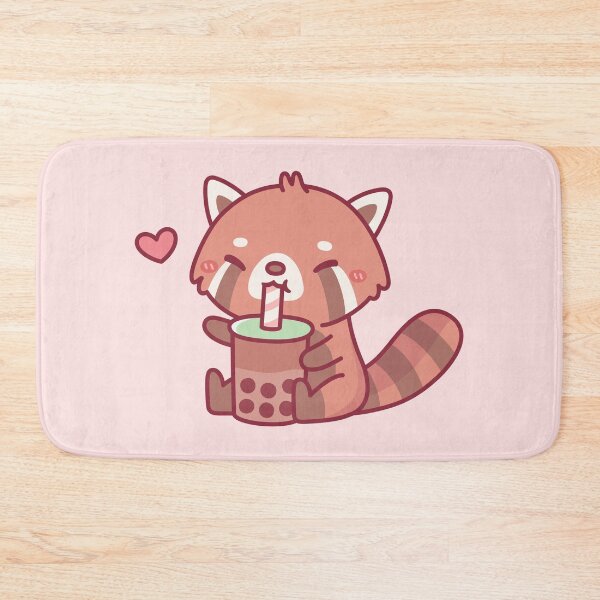 Item preview, Cute Red Panda Loves Drinking Bubble Tea designed and sold by rustydoodle.