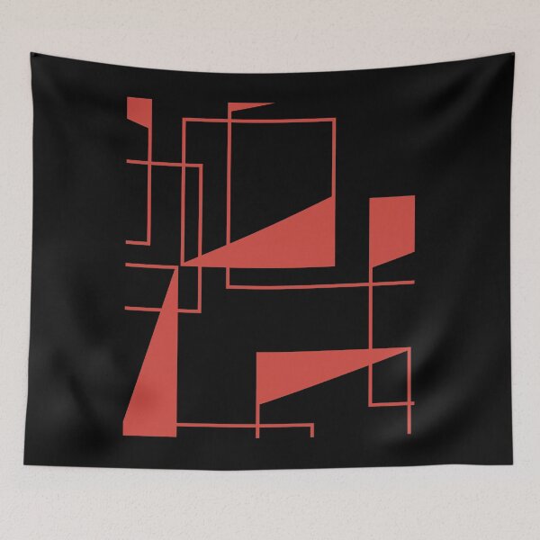 Item preview, Red, modern, dynamic, trendy geometric pattern designed and sold by MollieCooper98.