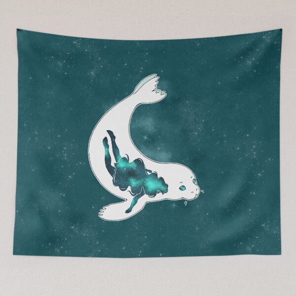 Item preview, Swimming Through Space - Galaxy Selkie -  designed and sold by InvertSilhouett.