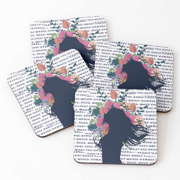 Item preview, woman silhouette in flowers on paper designed and sold by TypeWrite.